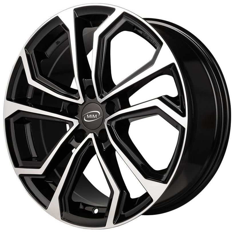 Cerchio in lega mod. ESIS Black Mirror 6,5x16 / 5 fori / PCD 112 / ET 45 / foro centrale 57,1