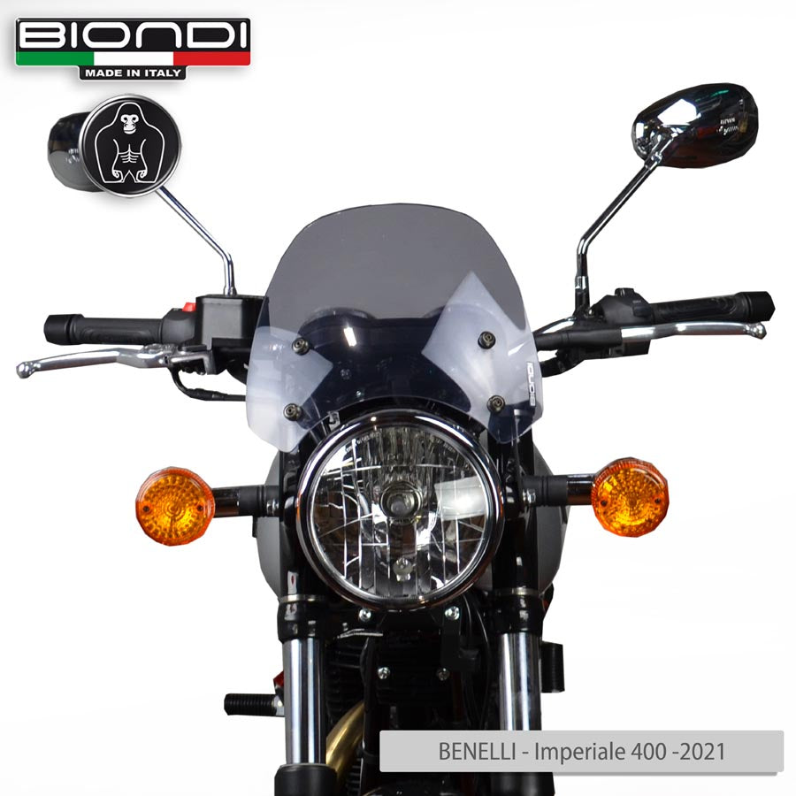 Biondi Cupolino Sport Fumè Chiaro per Benelli, Moto Guzzi V7, Triumph Bonneville, Yamaha XSR