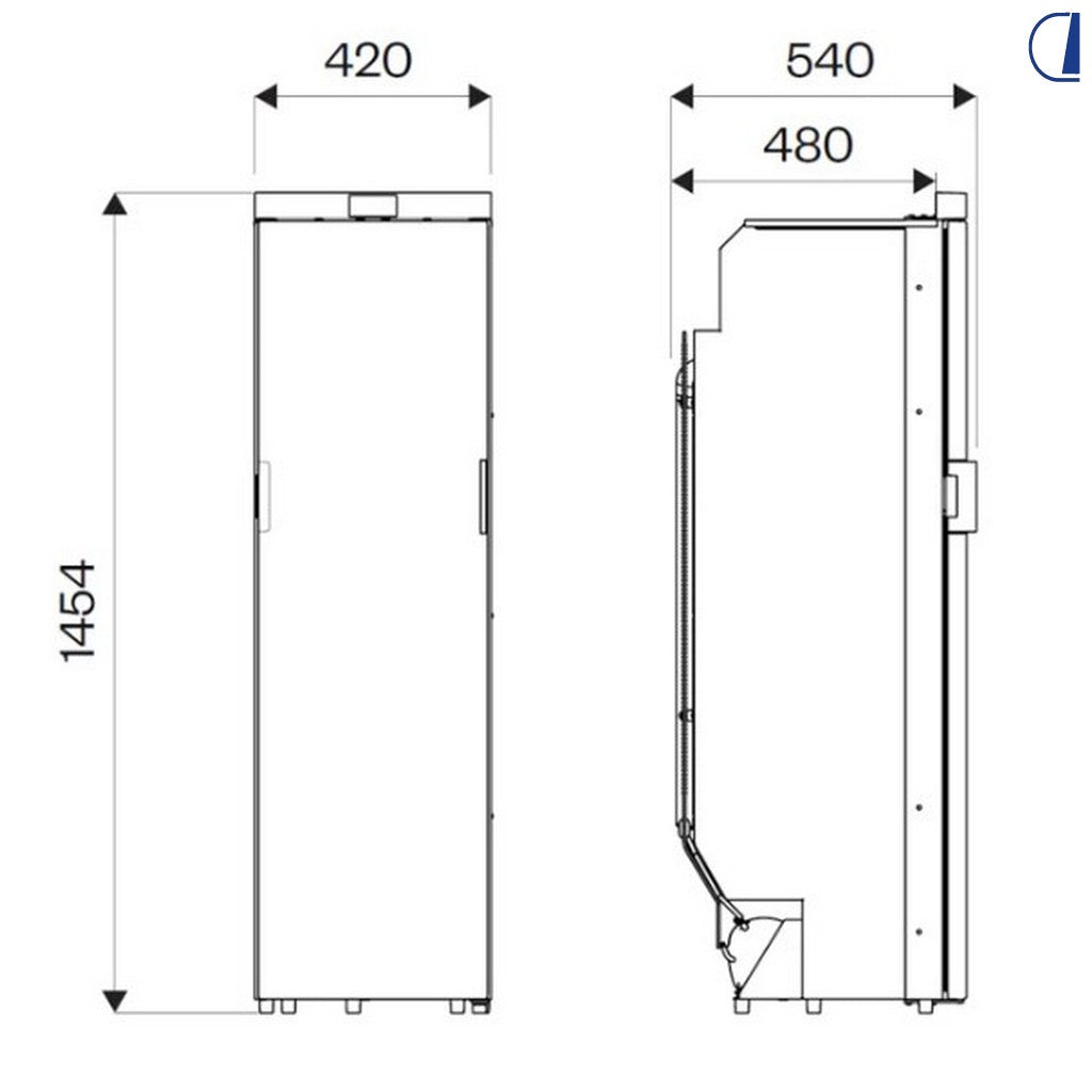 Indel B Frigorifero Slim 140 L 12/24V dc compressore per camper