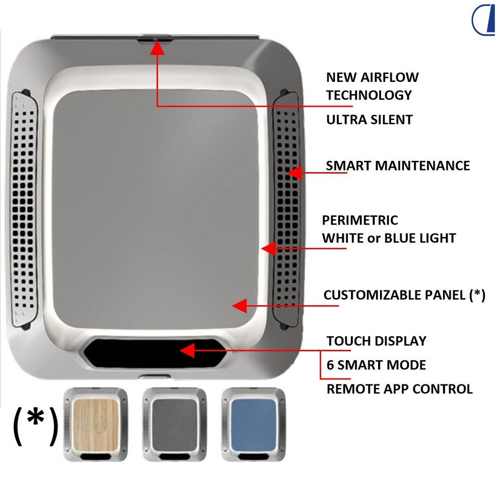 Diffusore Ringlight con LED perimetrale per condizionatore Plein-Aircon PA012T09