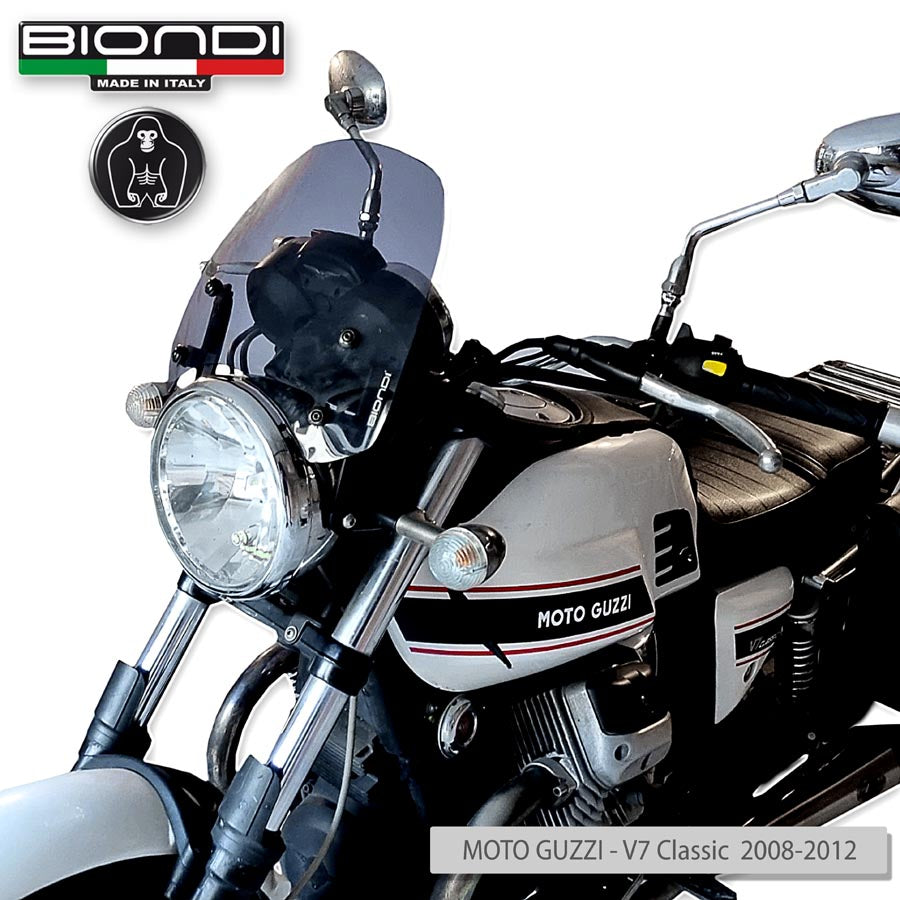 Biondi Cupolino Sport Fumè Chiaro per Benelli, Moto Guzzi V7, Triumph Bonneville, Yamaha XSR