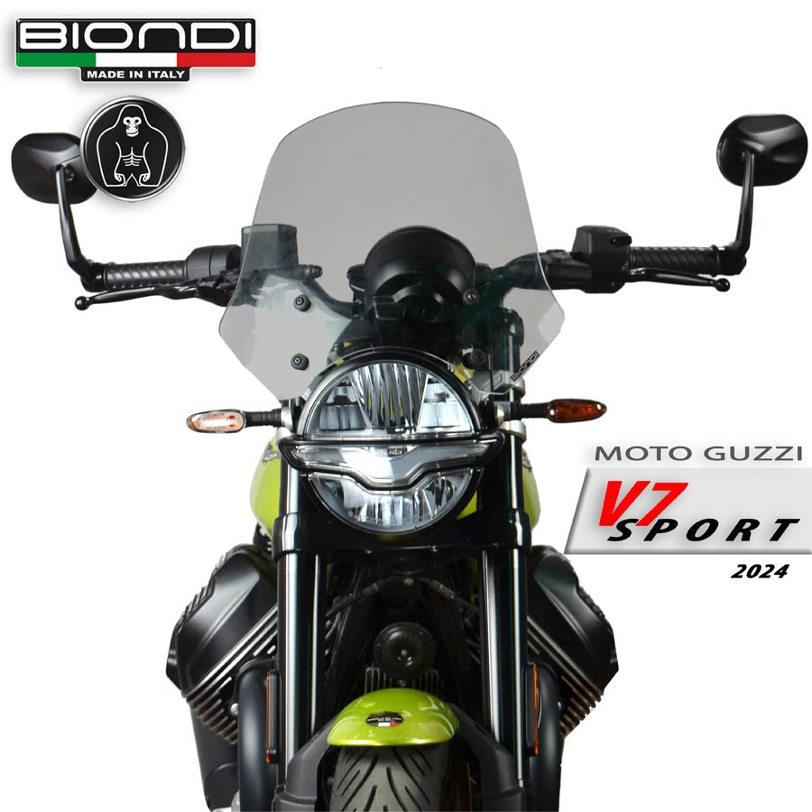 Biondi Cupolino Touring Fumè Chiaro Moto Guzzi V7 III/IV, V9 Bobber, V7 Sport