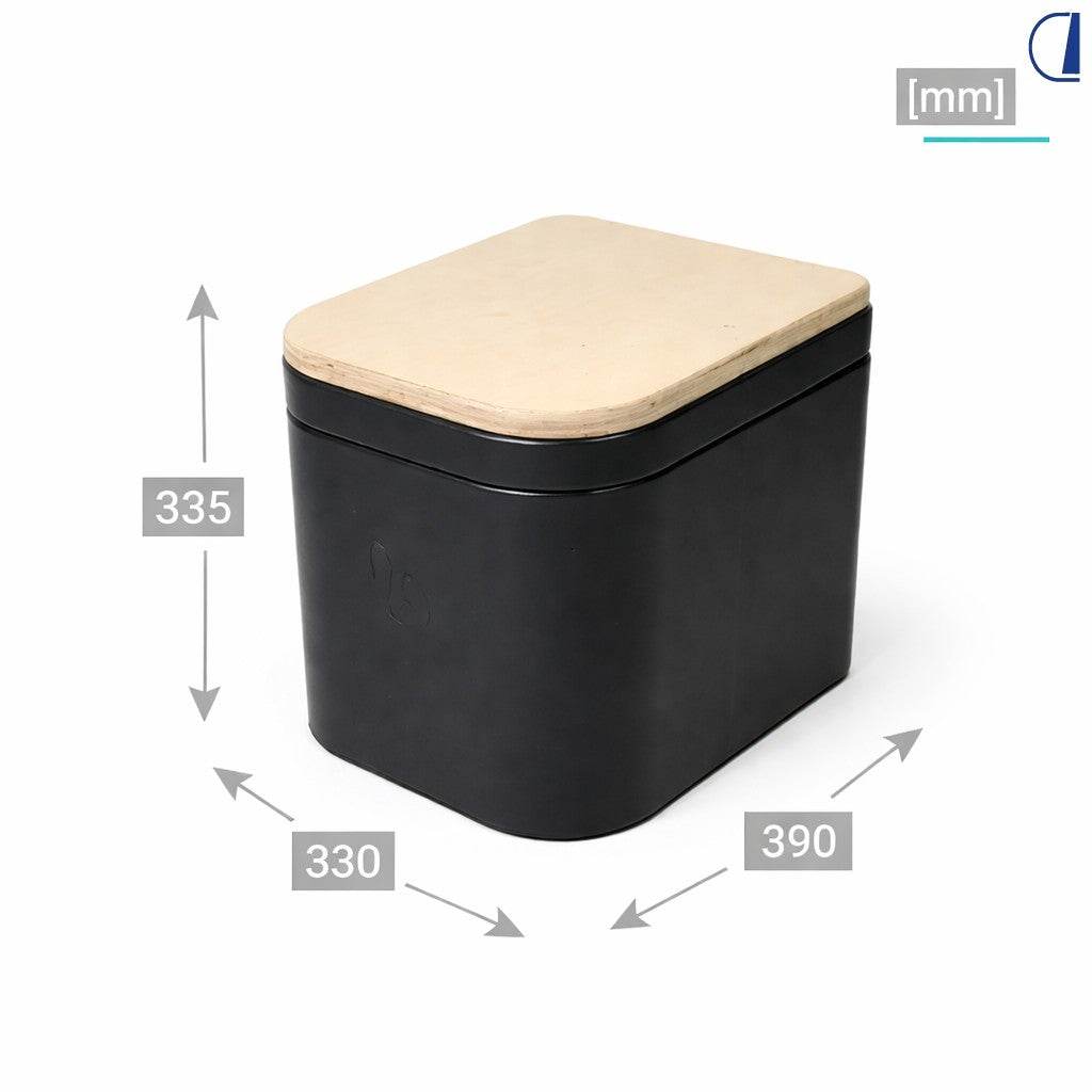 Trelino WC a separazione Origin M antracite, corpo PE, coperchio betulla