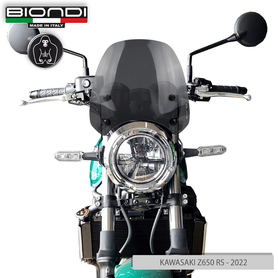 Biondi Cupolino Sport Fumè Scuro Kawasaki Z650 RS e Triumph con Kit Montaggio