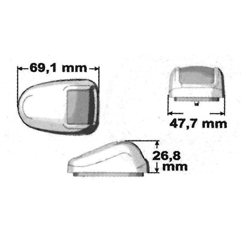 Sic Electronics Division Red LED Headlight 112.5 Degrees EPLF0015