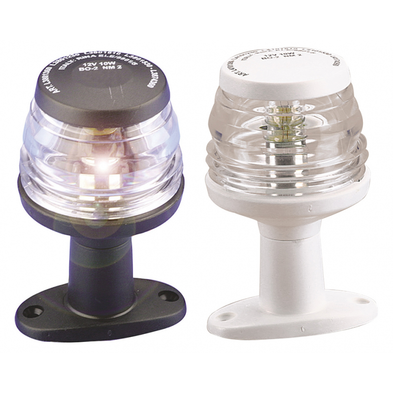 Faro delantero blanco de 360 grados FNI con base negra L3874360F