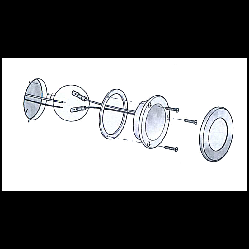 Quick Nautical Spotlight for Recessed Boat Kai HP FASP2982X02CA00