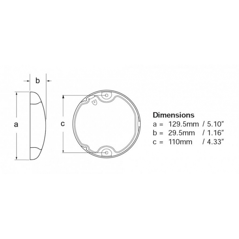 Hella Marine Euroled 130 Bianco Luce B/R nautica 2JA 959 950-121