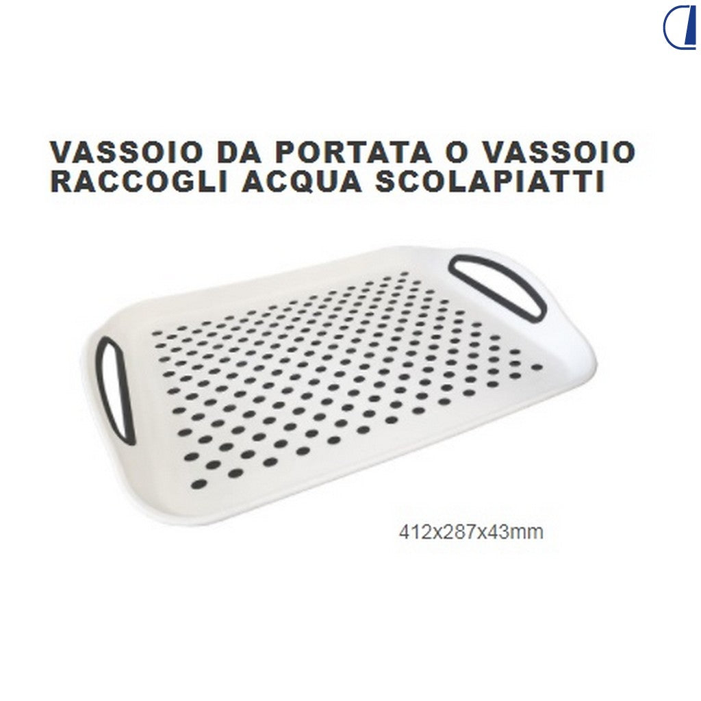 Di-Tec Vassoio con maniglie in polipropilene per scolapiatti SPP-H