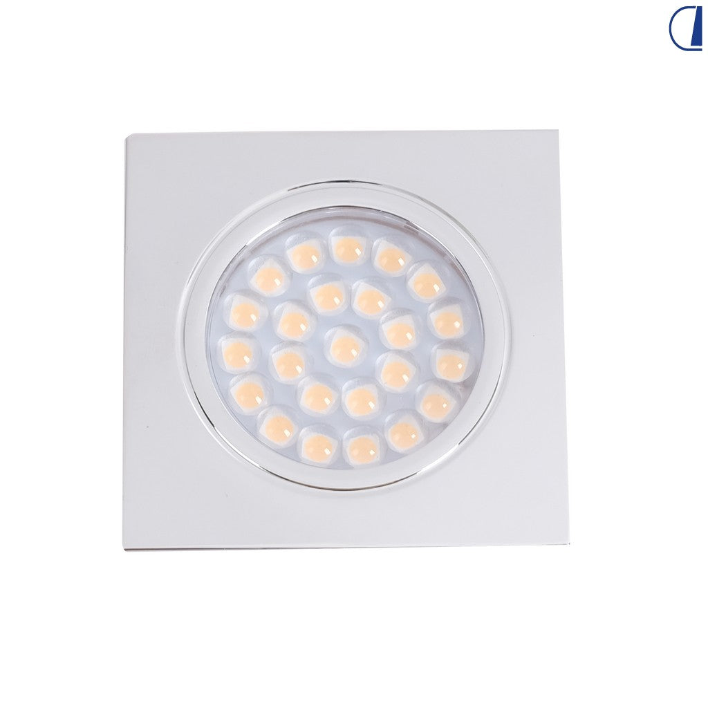 Faretto LED da incasso per camper 1,6 W 24 LED con molla alluminio