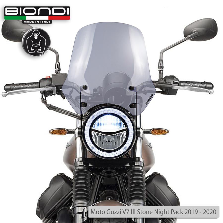 Biondi Cupolino Touring Fumè Chiaro Benelli / Moto Guzzi V7 / Triumph Bonneville / Yamaha XSR