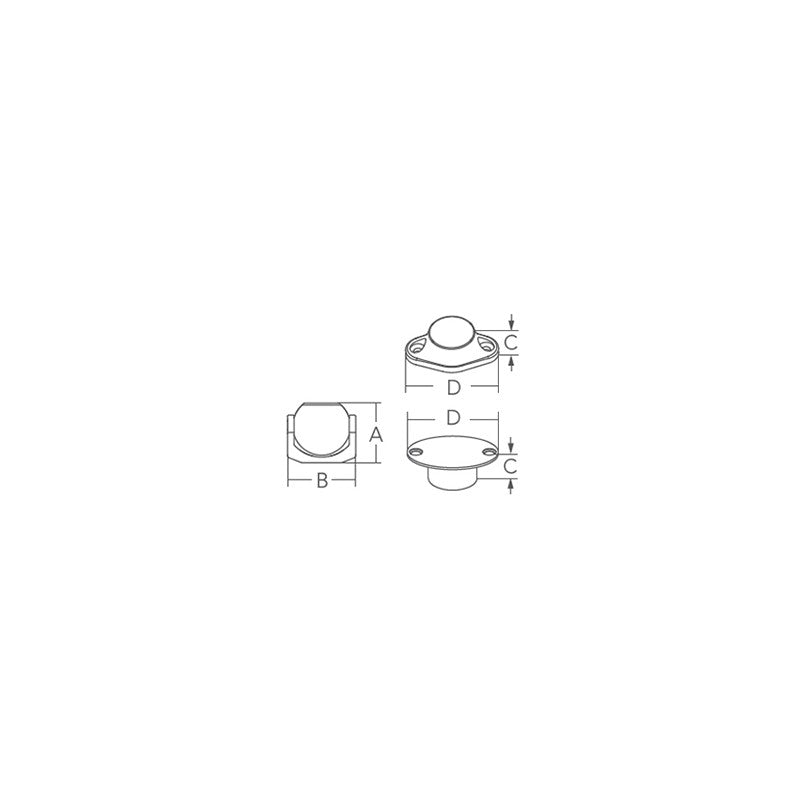 Marine Town Nautica Türstopper aus Edelstahl 316, verstellbar, 9121380