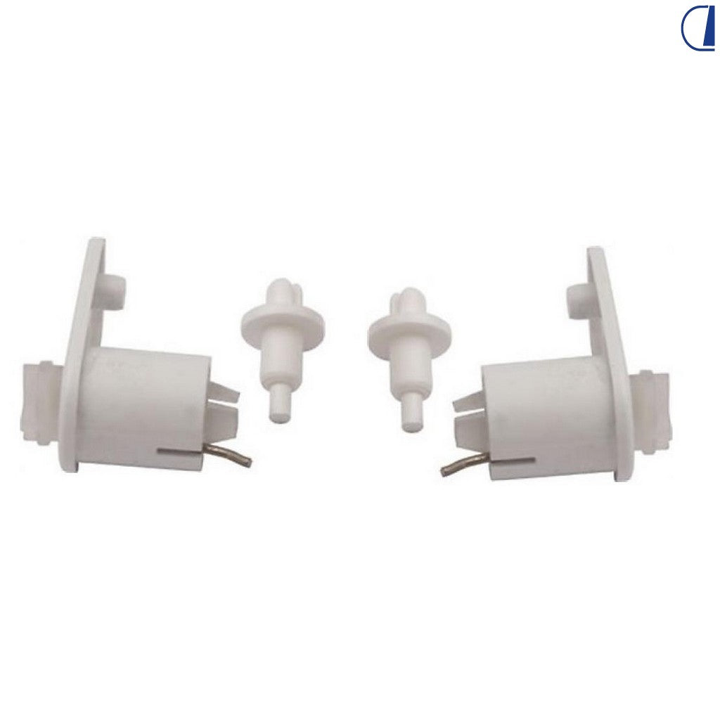 Di-Tec Coppia cerniere laterali con supporti per sportello freezer frigo camper