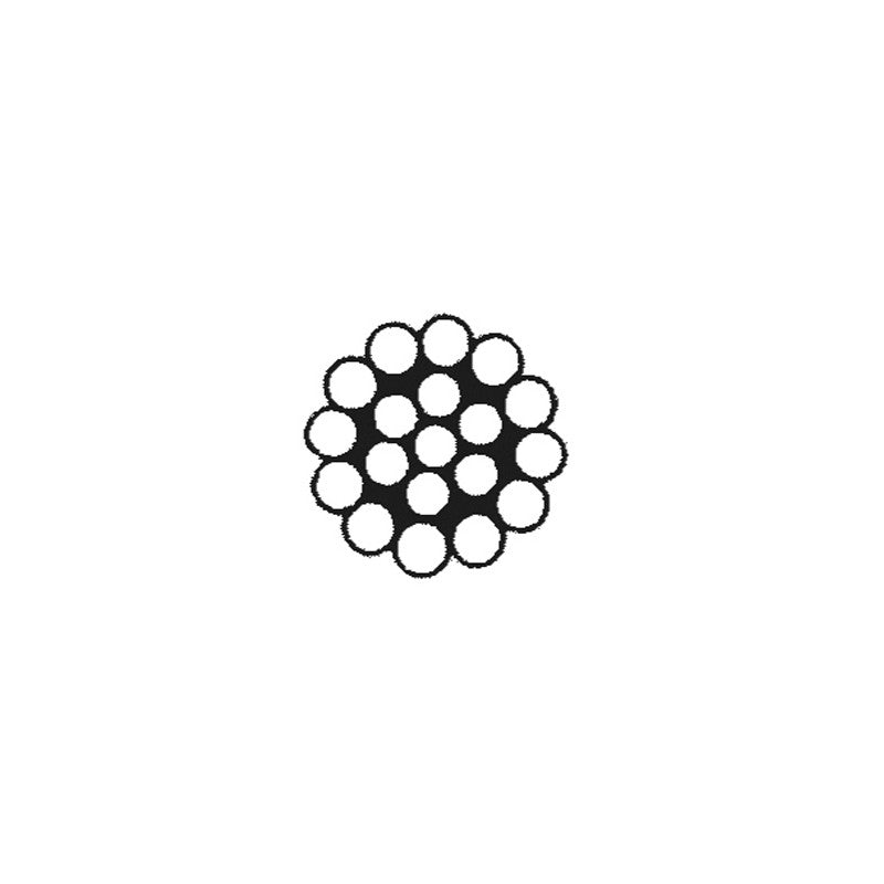 Teci Fune Inox 19 Fili Diametro mm 2, 5 Mt 100 CRONIMO 1 mm 2,5