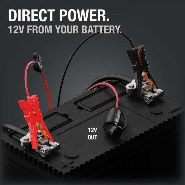 Toma de corriente Noco de 12 V con pinzas para batería