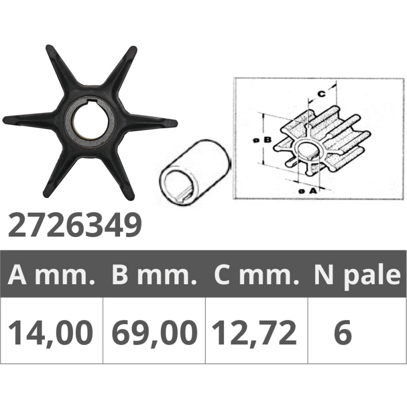 Impulsor Finnord Evinrude 2T 9,5-10 CV 500349