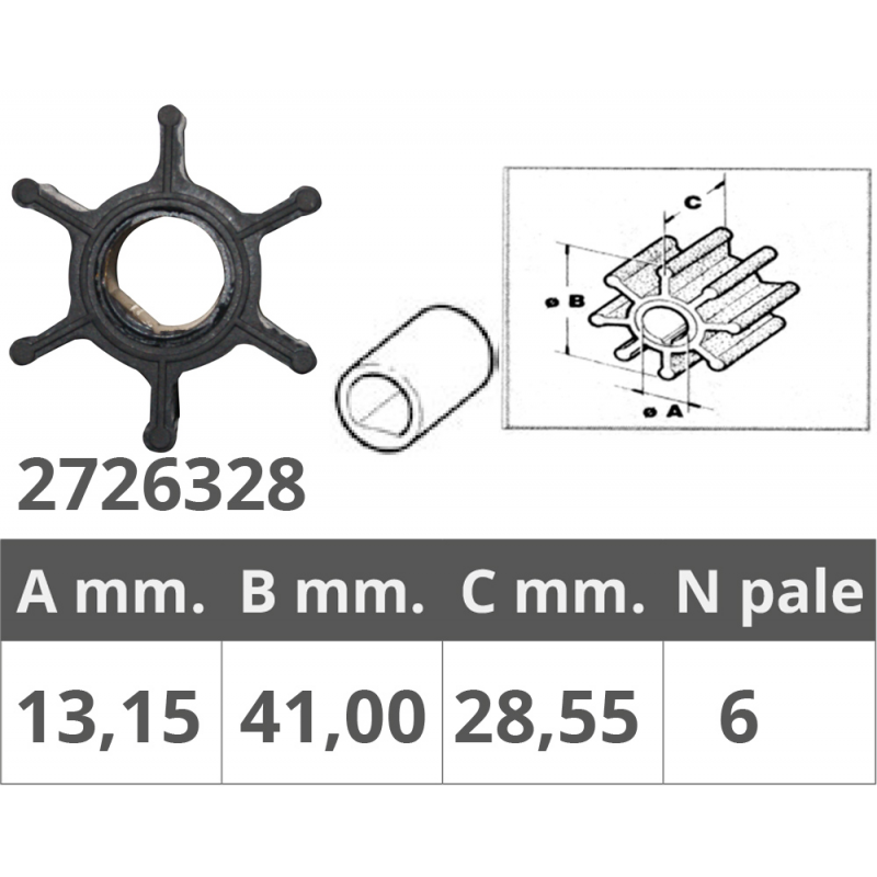 Finnord Impeller Honda 4T 5-7, 5-8-10 PS 500328