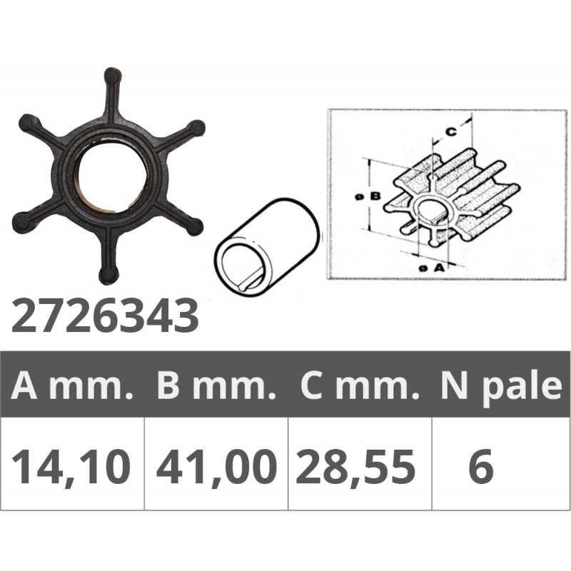 Impulsor Finnord Honda 4T 8-9-15 HP 500343