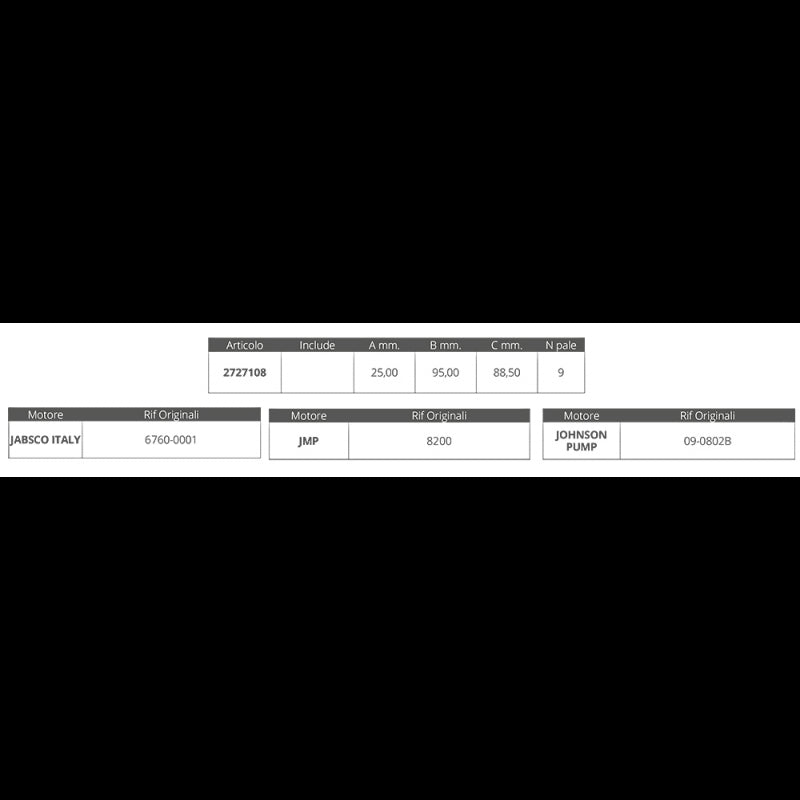 Finnord Girante Jabsco 6770-103-John 09-802B 500115T