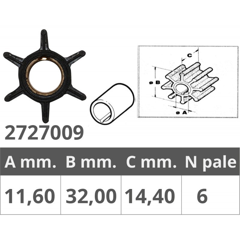 Finnord Girante Mercury 2T 6-9, 8 Hp 500309