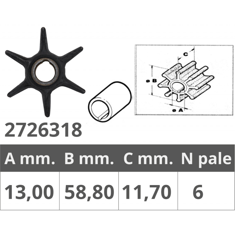 Finnord Impeller Mercury 4T 9, 9-15 PS 500318