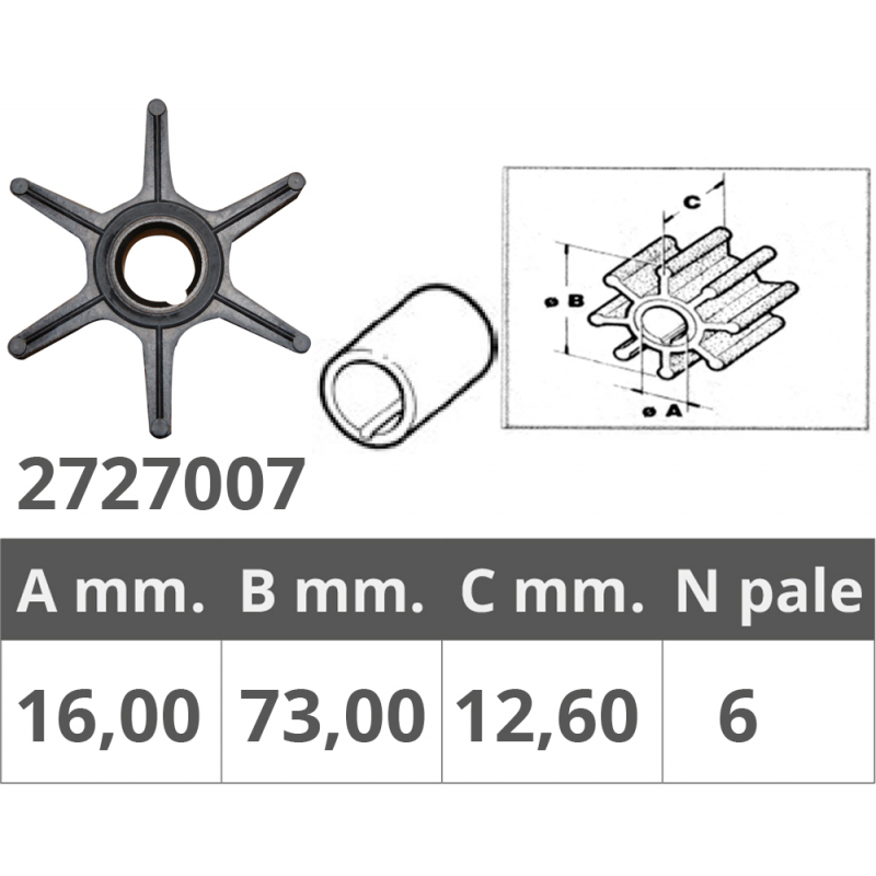 Finnord Impeller Mercury 2/4T 18-50 PS 500315
