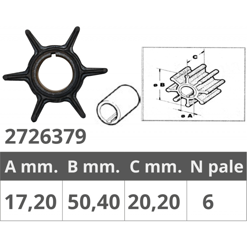 Finnord Impeller Tohatsu 2T 40-50 PS 500379