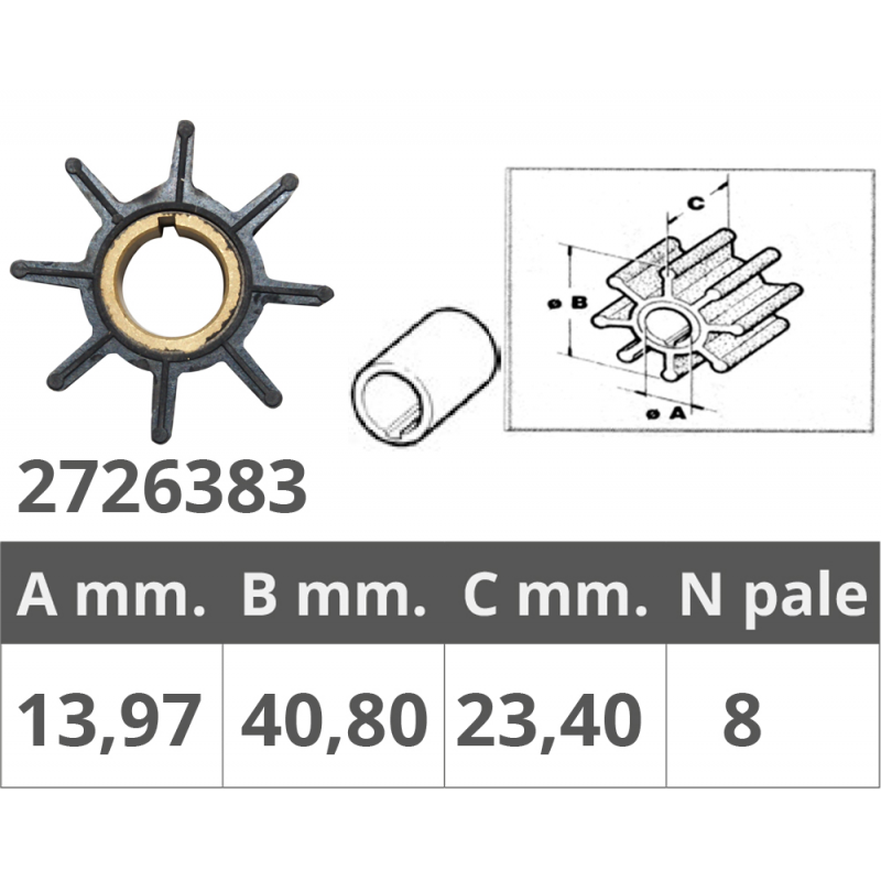 Impulsor Finnord Tohatsu 2/4T 9, 9-15-18 HP 500383