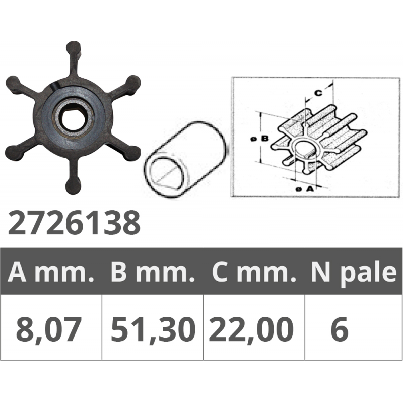 Finnord Girante Jabsco 6303 John 09-824 P 500138