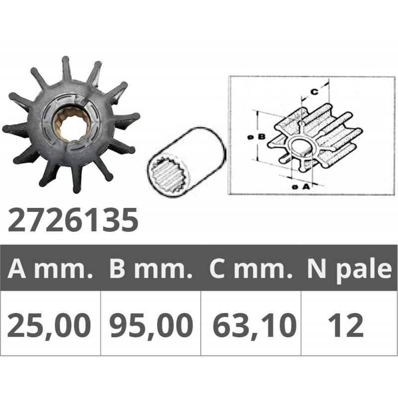 Impulsor Finnord Jabsco 17935 John 09-819B 500135.T