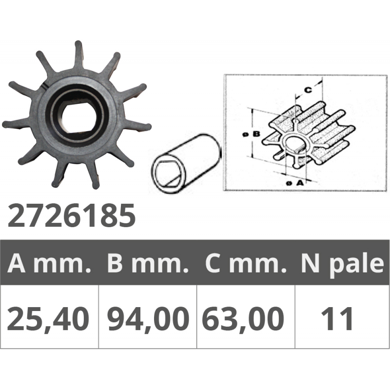 Finnord Impeller Johnson Original Reference 09-838S 500185