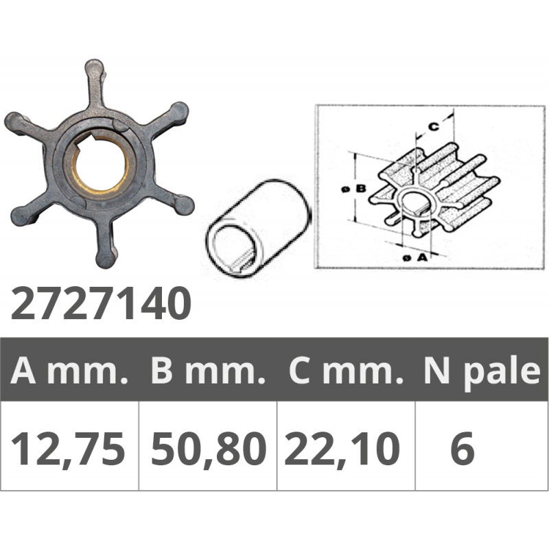 Finnord Impeller Jabsco 22779 Yanmar 104223-42091 500129