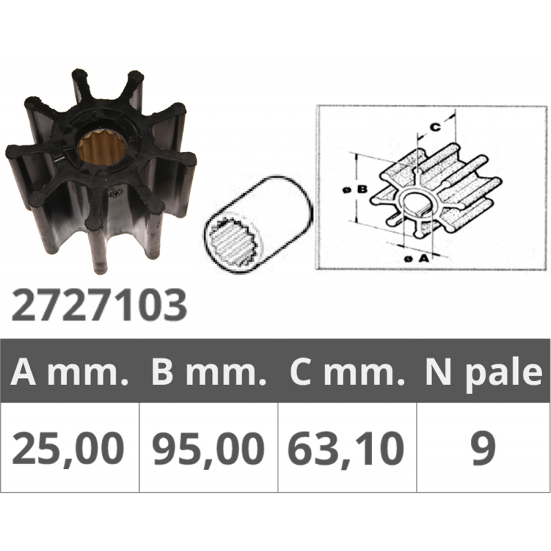 Impulsor Finnord Jabsco 836-0001-John 08-1029B 500105.GT