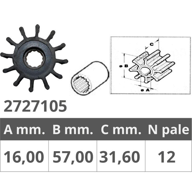 Finnord Impeller Jab 1210-3085-John 09102Bb 500107.GT
