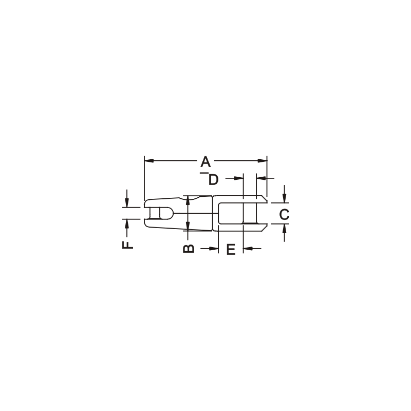 Kong Edelstahl 316 Drehgelenk, Durchmesser 6-8 mm, 644080000KK