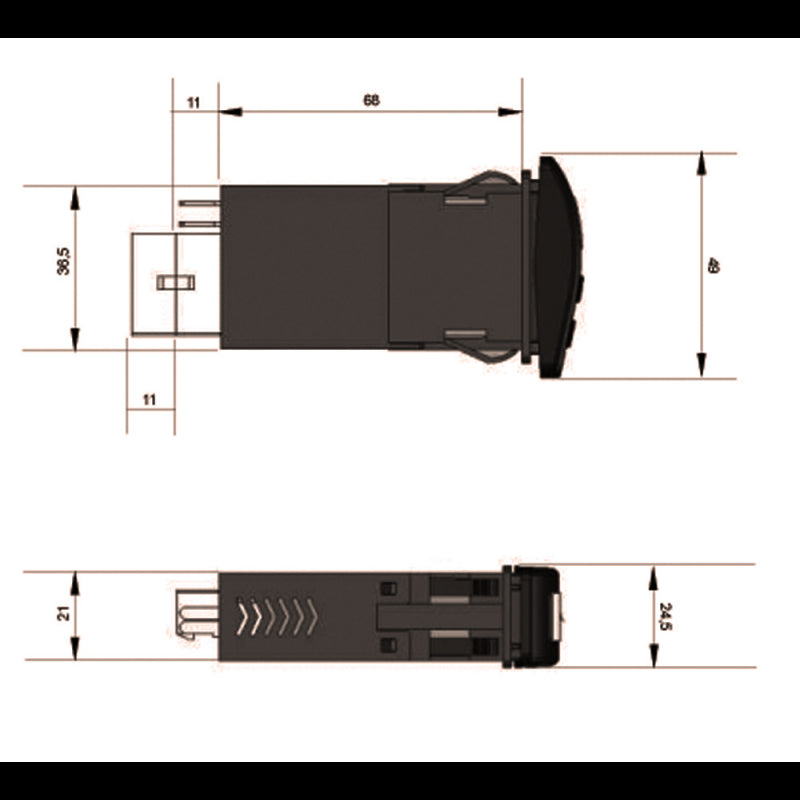 FNI Interruttore Per 1 Tergicristallo CT41