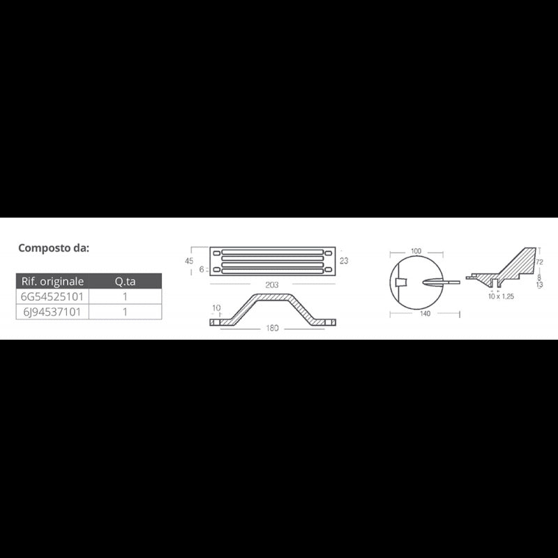 Tecnoseal Aluminium-Kit Yamaha 150-200 PS KITYAMAHA150-200-AL
