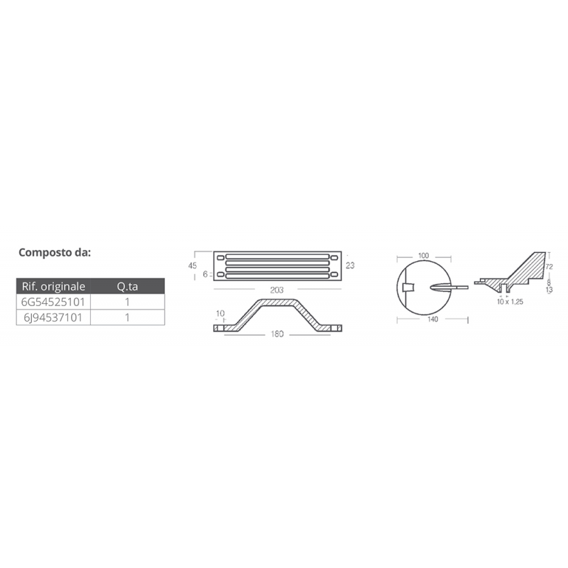 Tecnoseal Aluminium-Kit Yamaha 150-200 PS KITYAMAHA150-200-AL