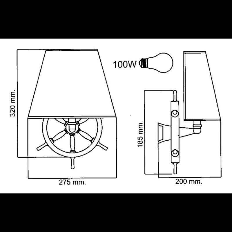 Foresti e Suardi Lampada con Timone 2233.LP