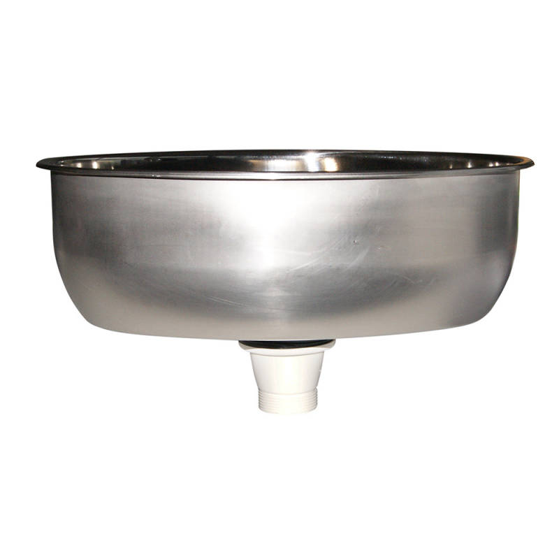 Fregadero ovalado de acero inoxidable FNI mm 385X265X135 1818
