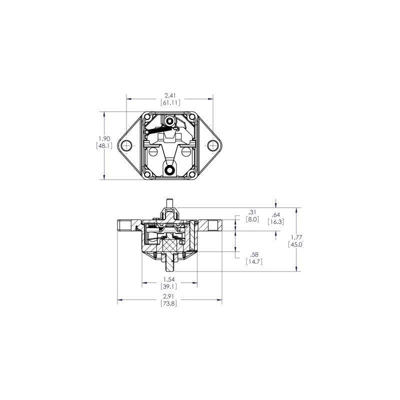 Blue Sea Magnetotermico ad Incasso 40A 7082-BSS