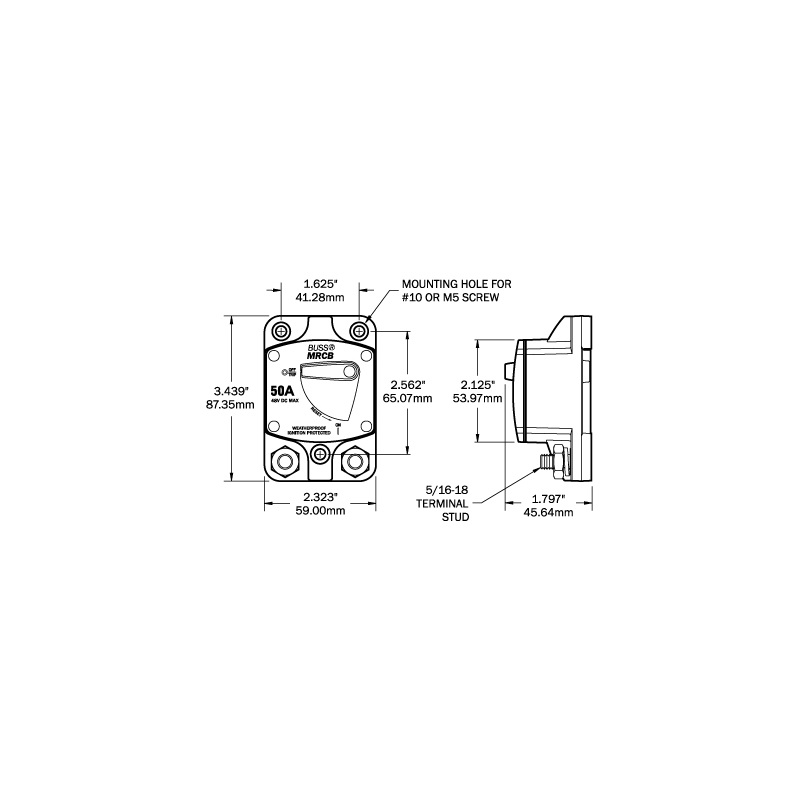 Disyuntor Blue Sea Wire Hd 30A 7136-BSS