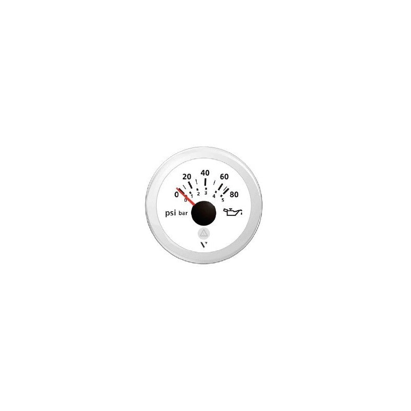 Vdo Manometro Olio 25 Bar Invert.Bianco 60256OA