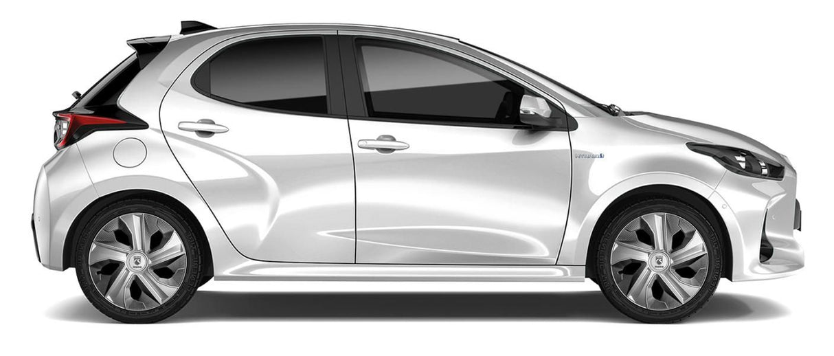 Momo Box 4 Blade Wheel Covers Matt Silver-Anthracite Carbon 14 inches.