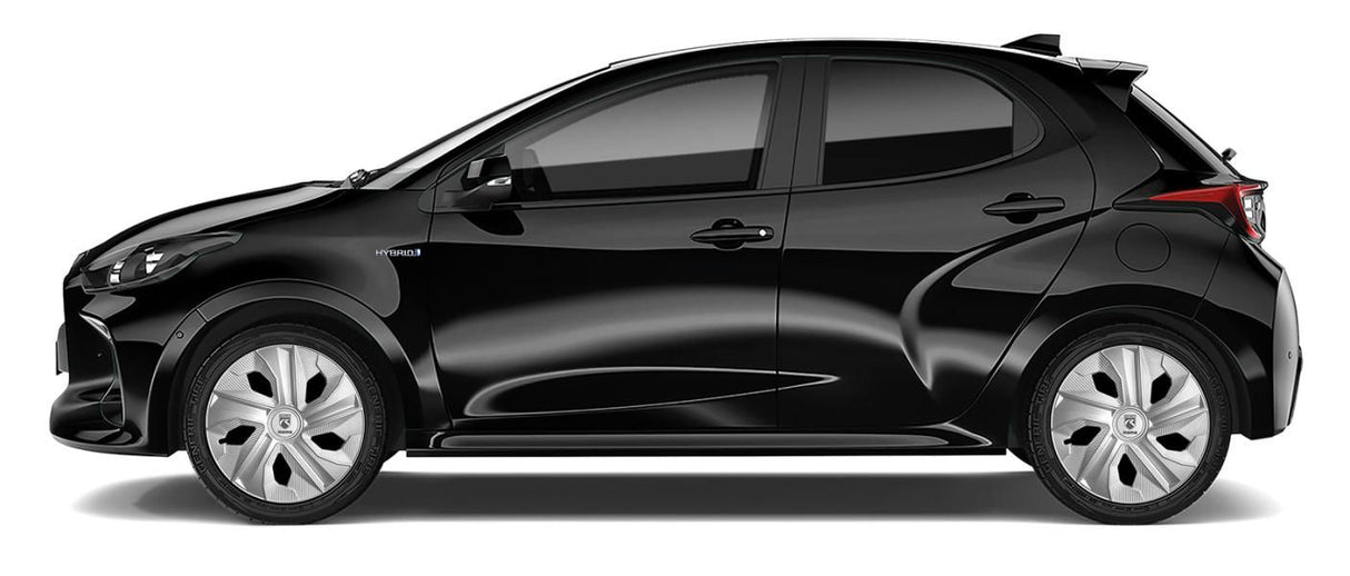 Momo Box 4 Blade Wheel Covers Matt Silver Carbon 16 inches.