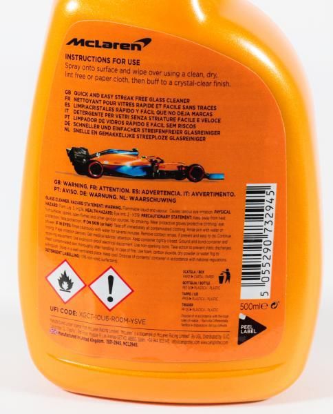 Mclaren Glass Cleaner detergente vetri auto ad alta efficienza 500 mL