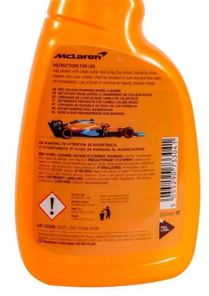 Mclaren Red Wheel Cleaner detergente ruote Auto 500 mL