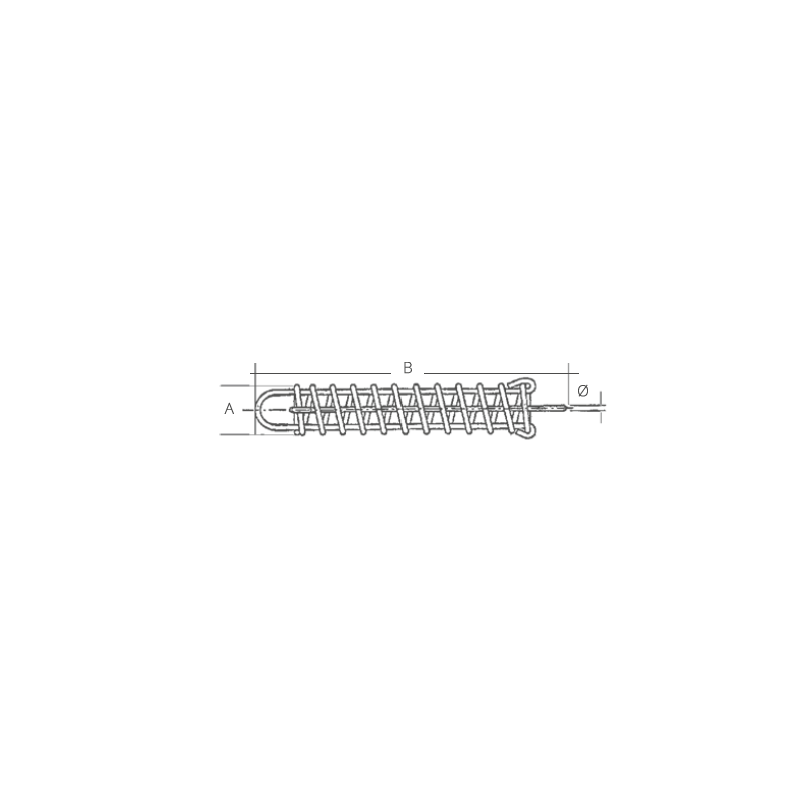 FNI Molla Ormeggio Inox Diametro mm 6X310 51106