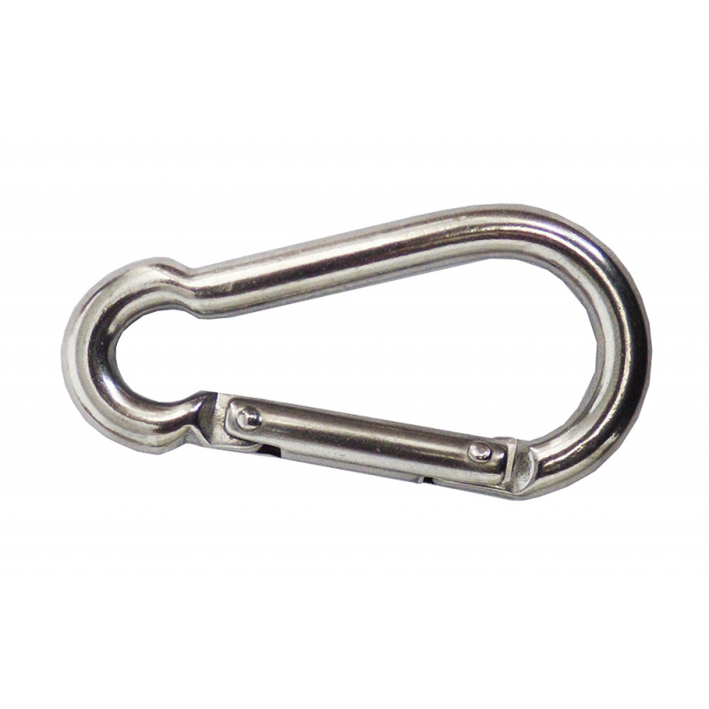 Mosquetón de acero inoxidable FNI de 8 mm de diámetro y apertura transversal S0319-A0008