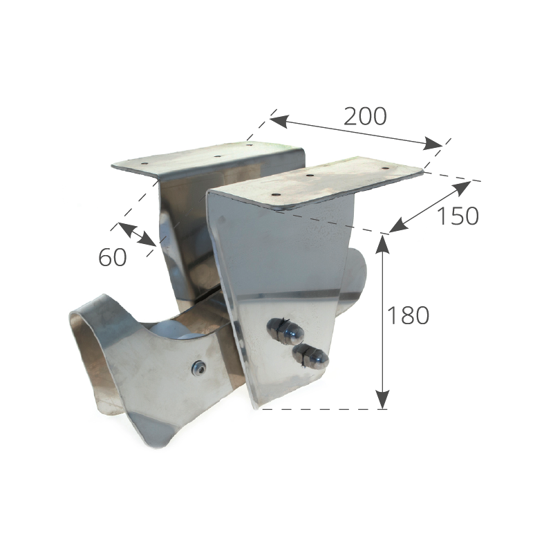 Rodillo de arco de acero inoxidable empotrado FNI 1812